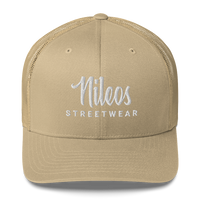 Nileos Trucker-Cap in Khaki – Vorderansicht – Miniaturansicht 6
