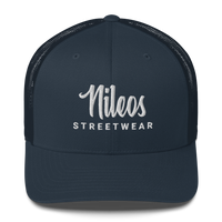 Nileos Trucker-Cap in Navy – Vorderansicht – Miniaturansicht 5