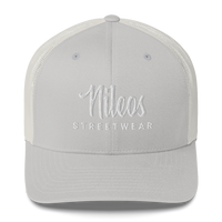 Nileos Trucker-Cap in Silber – Vorderansicht – Miniaturansicht 14