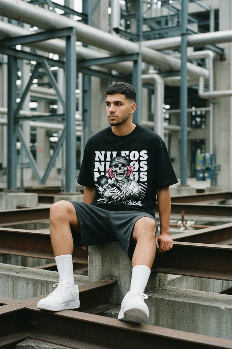 SK8T Oversized Shirt mit Frontprint