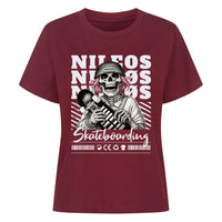 SK8T Premium Organic Shirt Women – NILEOS, Farbe Burgunder – Miniaturansicht 3