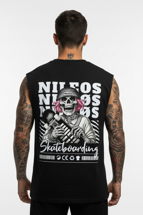 SK8T Sleeveless Oversized Tee mit Backprint