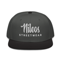 Nileos Snapback-Cap in Schwarz/Anthrazit – Vorderansicht – Miniaturansicht 12