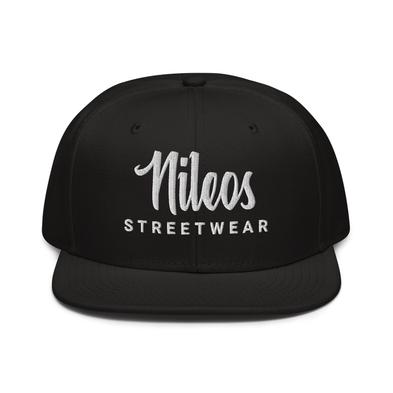 Nileos Snapback-Cap in Schwarz – Vorderansicht