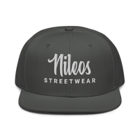 Nileos Snapback-Cap in Anthrazit – Vorderansicht – Miniaturansicht 13