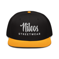 Nileos Snapback-Cap in Gold/Schwarz – Vorderansicht – Miniaturansicht 7
