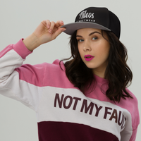 Nileos Snapback-Cap in Grau/Schwarz – Vorderansicht – Miniaturansicht 17