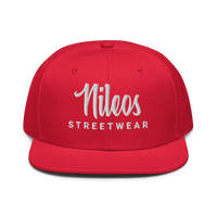 Nileos Snapback-Cap in Rot – Vorderansicht – Miniaturansicht 11