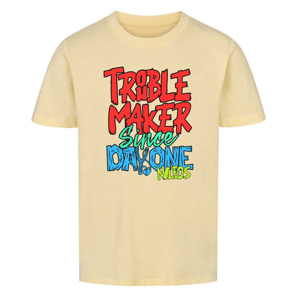 Troublemaker Premium Organic Shirt Kids – Farbe Butter