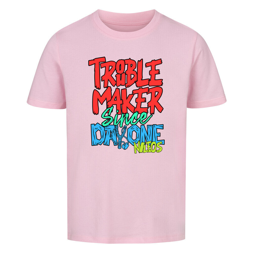 Troublemaker Premium Organic Shirt Kids – Farbe Pink