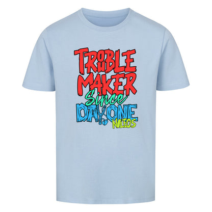 Troublemaker Premium Organic Shirt Kids – Farbe Sky Blue