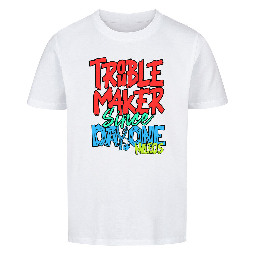 Troublemaker Premium Organic Shirt Kids – Farbe Weiß