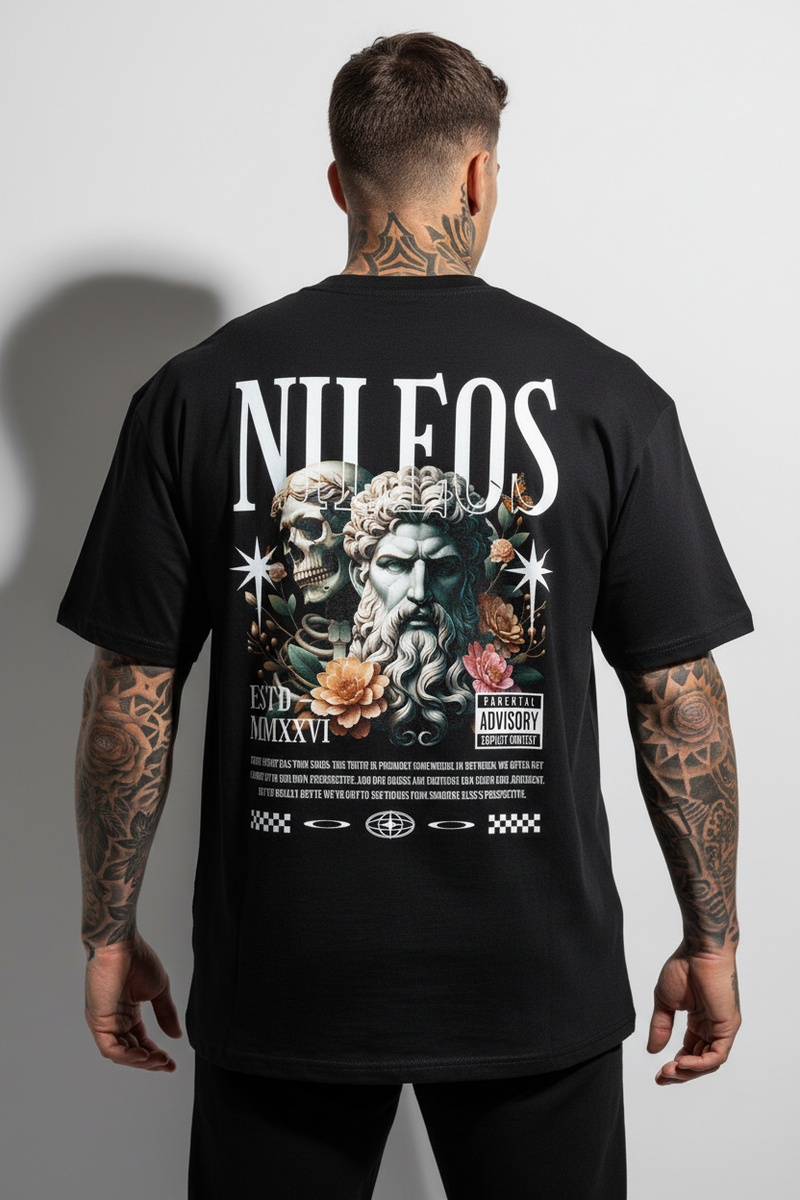Two Side Oversized Shirt mit Backprint – NILEOS, Produktfoto 1