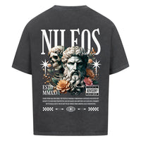 Two Side Oversized Shirt mit Backprint – NILEOS, Farbe Washed Black – Miniaturansicht 5