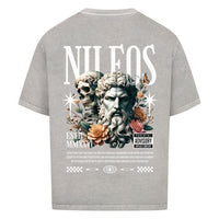 Two Side Oversized Shirt mit Backprint – NILEOS, Farbe Washed Grey – Miniaturansicht 6