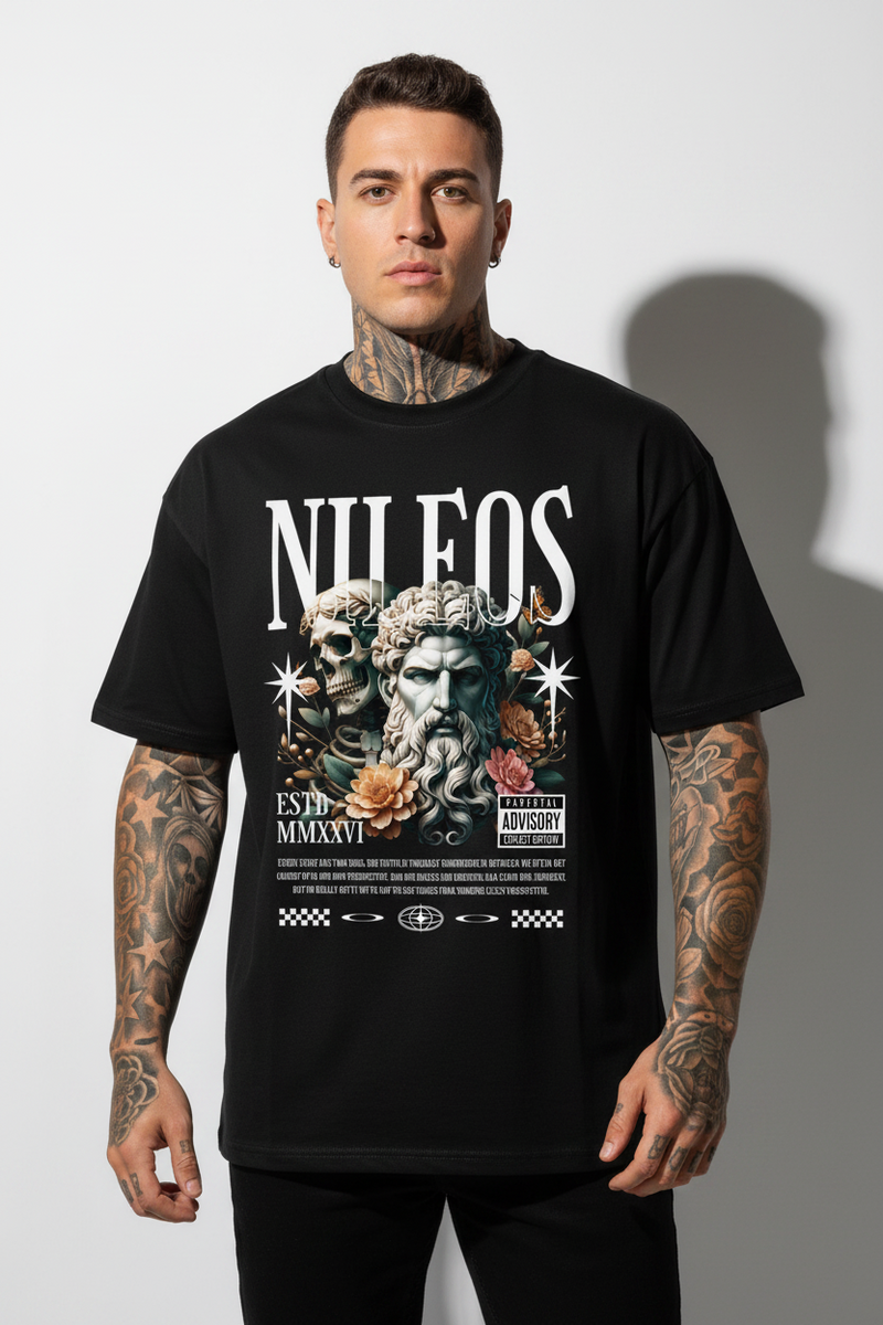 Two Side Oversized Shirt mit Frontprint – NILEOS, Produktfoto 1