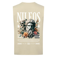 Two Side Sleeveless Oversized Tee mit Backprint – NILEOS, Farbe Sand – Miniaturansicht 4