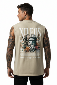 Two Side Sleeveless Oversized Tee mit Backprint – NILEOS, Produktfoto 2 – Miniaturansicht 2