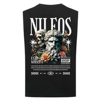 Two Side Sleeveless Oversized Tee mit Backprint – NILEOS, Farbe Schwarz – Miniaturansicht 3
