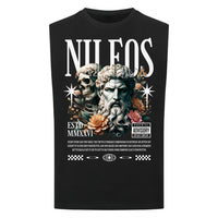 Two Side Sleeveless Oversized Tee mit Frontprint – NILEOS, Farbe Schwarz – Miniaturansicht 3