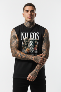 Two Side Sleeveless Oversized Tee mit Frontprint – NILEOS, Produktfoto 1 – Miniaturansicht 1